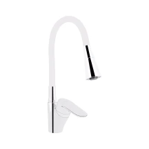 Змішувач для кухні Lidz Tani 007F3 з гнучким виливом (k40) LDTAN007F3WCR40423 White / Chrome