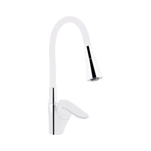 Змішувач для кухНі Lidz Tani 007F3 з гнучким виливом (k40) LDTAN007F3WCR40423 White / Chrome №1
