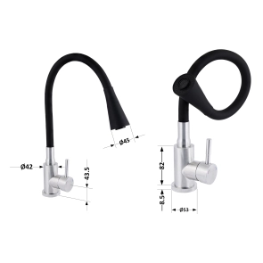 Смеситель Для кухни Lidz Aria 015F31 с гибким изливом (k35) LDARI015F31BNK31872 BNK №2