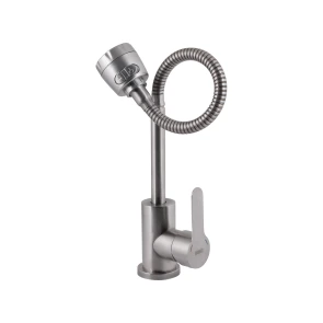 Смеситель Для кухни Brinex Pure 015F41 с гибким изливом Nickel BRIPUR015F41NKL №3