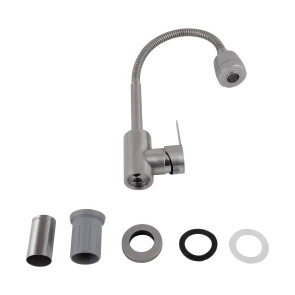 Смеситель Для кухни Brinex Pure 015F41 с гибким изливом Nickel BRIPUR015F41NKL №5