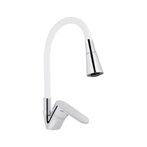Смеситель Для кухни Lidz Tani 008F3 с гибким изливом (k40) LDTAN008F3WCR37037 White / Chrome №1