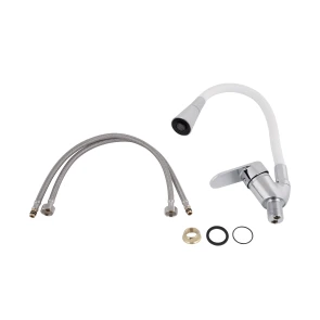 Смеситель Для кухни Lidz Tani 008F3 с гибким изливом (k40) LDTAN008F3WCR37037 White / Chrome №5
