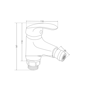 Смеситель для биде Lidz Tani 001AF (k40) LDTAN001AFCRM44958 Chrome №2