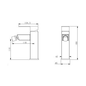 Смеситель для биде Lidz Kubis 001AF (k35) LDKUB001AFNKS46097 Nickel №2