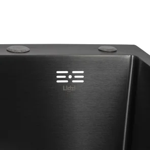 Мийка для кухні інтегрована Lidz Handmade H6350BL крило ліворуч (LDH6350BRUL45589) Brushed Black PVD 3,0/1,0 мм №4