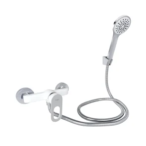 Змішувач для душу Lidz Latwa 010 (з душовим гарнітуром) (k40) LDLAT010WHI45426 White №1