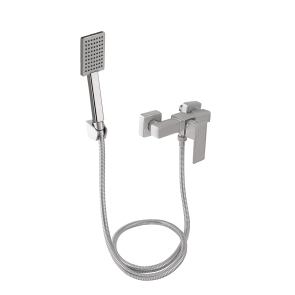 Смеситель для душа Lidz Kubis 010 (с душевым гарнитуром) (k35) LDKUB010NKS28535 Nickel №1