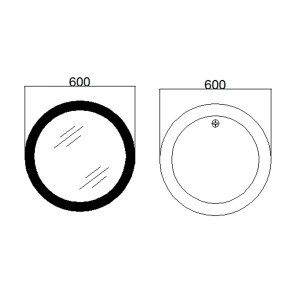 Дзеркало Qtap Taurus R600 з LED-підсвічуванням Touch, з антизапотіванням, з димером, рег. темп. кольору (3000-6500K) QT2478R607 №2