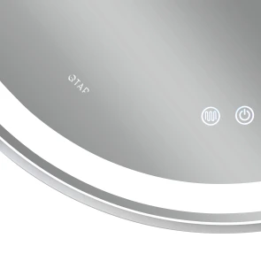 Зеркало Qtap Gemini 800х700 с LED-подсветкой Touch, с антизапотеванием, с диммером, рег. темп. цвета (3000-6500K) Reverse QT2578R8071W №9