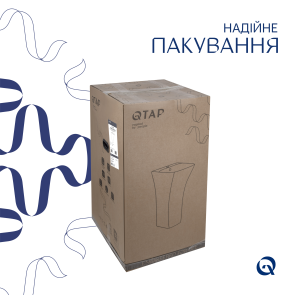 Раковина напольная моноблок Qtap Crow 445x420x840 White QT0511G315WN №7