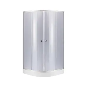 Душевая кабина Lidz Latwa SC80x80.SAT.LOW.GR, стекло тон. 4 мм + Lidz Душевой поддон KAPIELKA ST80x80x15 №1