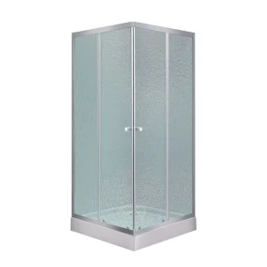 Lidz Wawel SC80x80.SAT.LOW.FR Душова кабіна квадратна, скло Frost 4 мм + Lidz Душовий піддон KAPIELKA ST80x80х14 №1