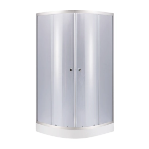 Набор Lidz душевая кабина Latwa SC90x90.SAT.LOW.GR, стекло тонированное 4 мм + поддон Kupala №1