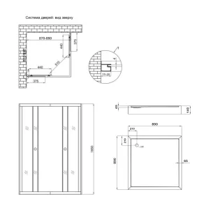 Душова кабіна Lidz Wawel SC90x90.SAT.LOW.GR, скло тон. 4 мм + Lidz Душовий піддон KAPIELKA ST90x90х14 №2