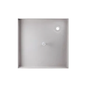 Набор Lidz душевая кабина Wawel SC80x80.SAT.LOW.GR, стекло тонированное 4 мм + поддон Mazur №11