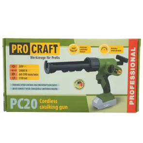 Аккумуляторный пистолет для герметика Procraft PC20 (Без АКБ и ЗУ) №9