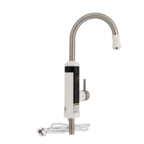 Проточний кран-водонагрівач кухонний для кухні Lidz Warm 059 LDWAR059WNK35878 White / Nickel №1