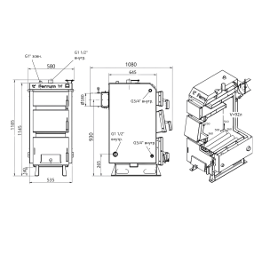 Котел твердотопливный стальной Thermo Alliance Ferrum W V 5.0 FW 22 №9