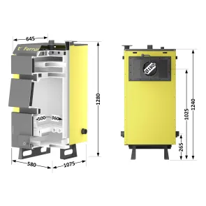 Котел твердопаливний сталевий Thermo Alliance Ferrum W V 5.0 FW 26 №2