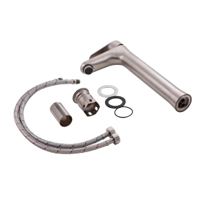 Змішувач для раковини Lidz Vida 001FH високий (k35) LDVID001FHNKS34955 Nickel №3