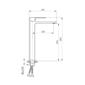 Змішувач для раковини Qtap Gemini високий QTGEM269CRW45679 Chrome/White №2