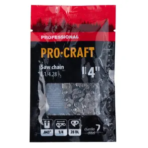 Цепь для цепной пилы Procraft L.1/4.28 Universal 1/4" шаг 28 зв. №1