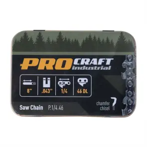 Ланцюг для ланцюгової пилки Procraft industrial P.1/4.46 Universal 1/4" шаг 46 зв. №1