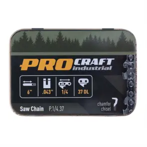 Ланцюг для ланцюгової пилки Procraft industrial P.1/4.37 Universal 1/4" шаг 37 зв. №1