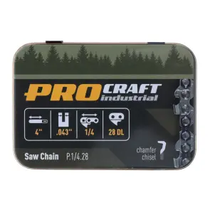 Ланцюг для ланцюгової пилки Procraft industrial P.1/4.28 Universal 1/4" шаг 28 зв. №1