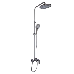 Душова система для душу Qtap Slavonice на два споживача QTSLA110GMB45913 Gunmetal Black PVD №1