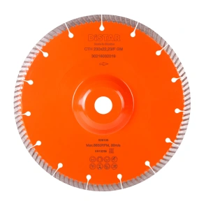 Круг алмазный отрезной 1A1R Turbo 230x2,3x9x22,23/F Laser CTH 230x22,23F GM №1