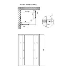 Душова кабіна Lidz Wawel SC90x90.SAT.LOW.FR, скло Frost 4 мм без піддона №2