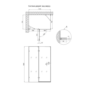 Душова кабіна Qtap Capricorn CRM10128RC6 120x80 см, скло Clear 6 мм, покриття CalcLess без піддона №2