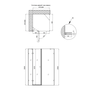 Душевая кабина Qtap Capricorn BLA1099SC6 90x90 см, стекло Clear 6 мм, покрытие CalcLess без поддона №2