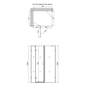 Душова кабіна Qtap Capricorn CRM1018RC6 100х80 см, скло Clear 6 мм, CalcLess, без піддона №2