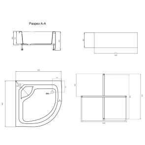 Душовий піддон Lidz KAPIELKA ST90x90x41 №2