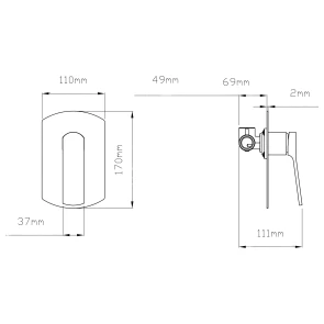 Смеситель для душа Qtap Slavonice скрытого монтажа QTSLA267BLM45903 Black Matt №2