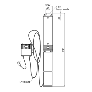 Насос заглибний відцентровий Thermo Alliance 4SSM2-9 0,37 кВт з пультом №2