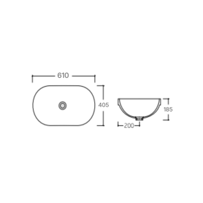 Раковина Qtap Leo 610x405x185 White QT11118014W №2