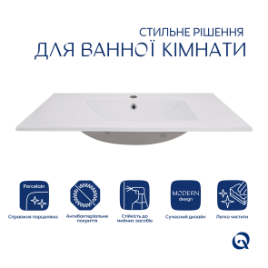 Раковина Qtap Albatross 820х460х180 White QT01113080CW1 №3