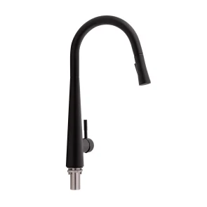 Смеситель для кухни Qtap Evicka с выдвижным изливом QTEVI9135103UB Black Matt №1