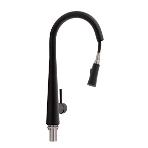 Смеситель для кухни Qtap Evicka с выдвижным изливом QTEVI9135103UB Black Matt №3