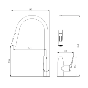 Смеситель для кухни Qtap Vlasta New с выдвижным изливом QTVLA344CRM45646 Chrome №2
