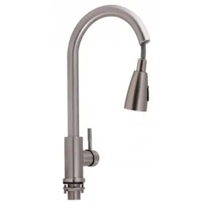 Смеситель для кухни Lidz Aria 015FL с выдвижным изливом (k35) LDARI015FLNKS34945 Nickel №3
