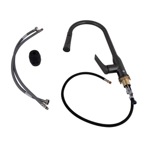 Змішувач для кухНі Qtap Vlasta New з висувним виливом QTVLA344GMB45647 Gunmetal Black PVD №5