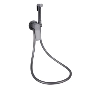 Набор для гигиенического душа Qtap Slavonice округлый QTSLA262GMB45916 Gunmetal Black PVD №1