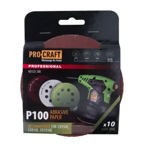 Круг шліфувальний самозачепний Procraft KD125.100 UNIVERSAL (набір 10 шт.) 8 отв. №1
