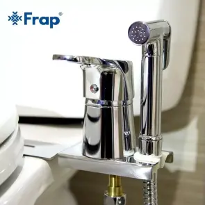 Гігієнічний душ Frap F1250-2 з кріпленням під унітаз, хром №3