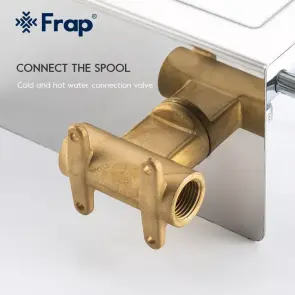 Гигиенический душ Frap F7516 с держателем для бумаги и полкой, хром №4